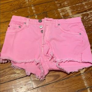 Hudson hot pink jean shorts